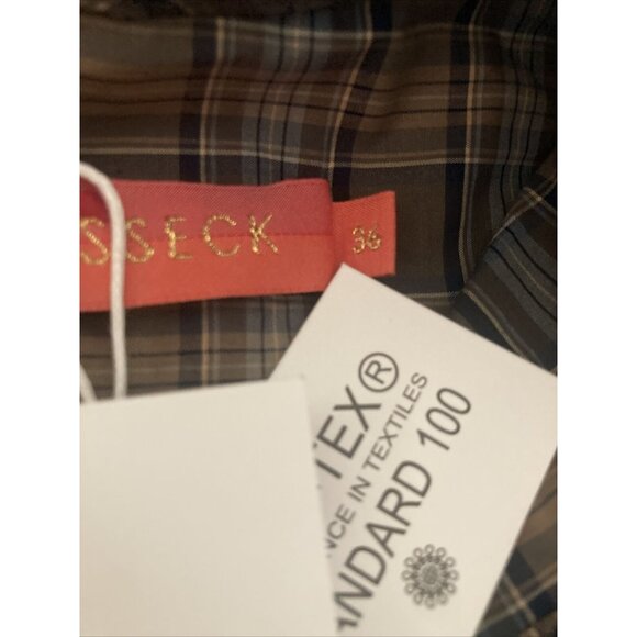 Plaid Long-Sleeve Dress with Bow Tie - Picture 8 of 11